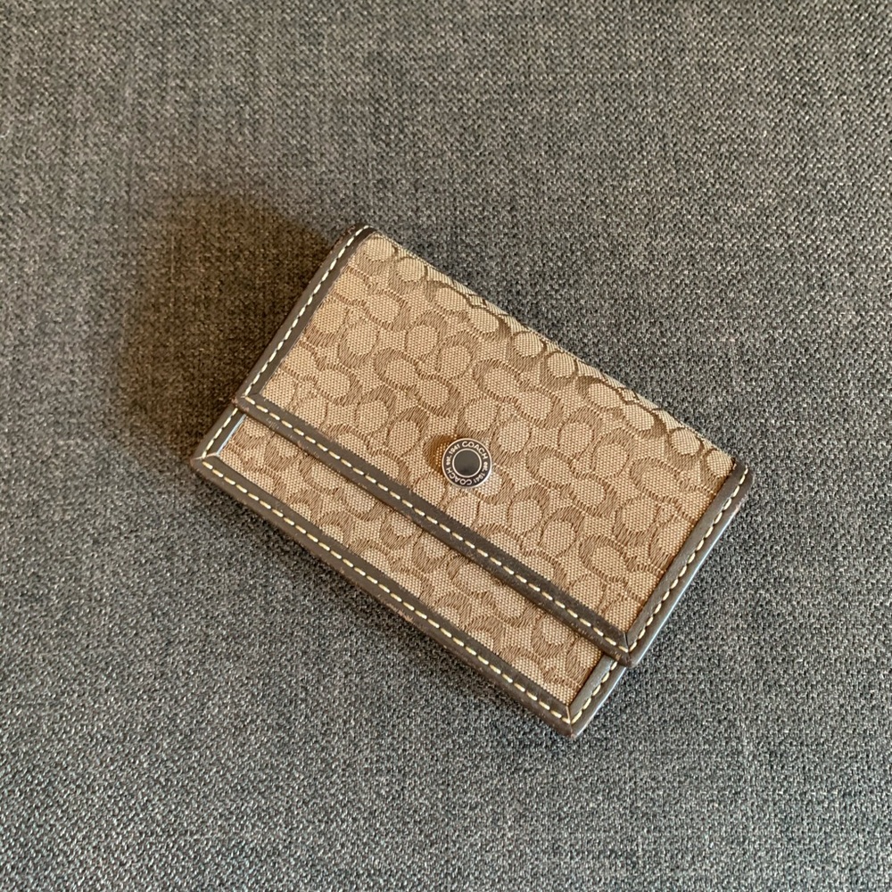 Coach signature card wallet